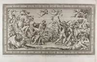 Pietro Aquila, Triumph of Bacchus and Ariadne, Plate 12 of Galeriae Farnesianae Icones, 1674, etching with engraving on paper, Gift of the Portland Art Association Library, public domain, 77.59.2l